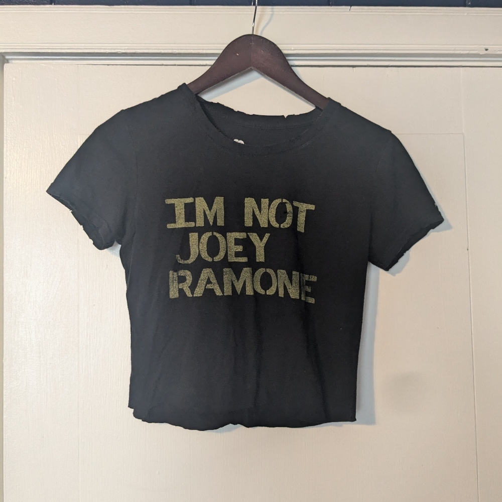 Worn Free Joey Ramone Crop Shirt